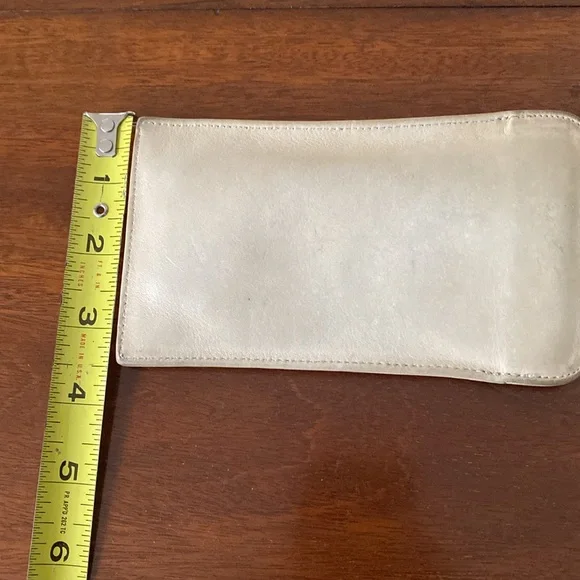 Vintage Coach Bone Leather Glass Case Rare - can be used by a man or a woman